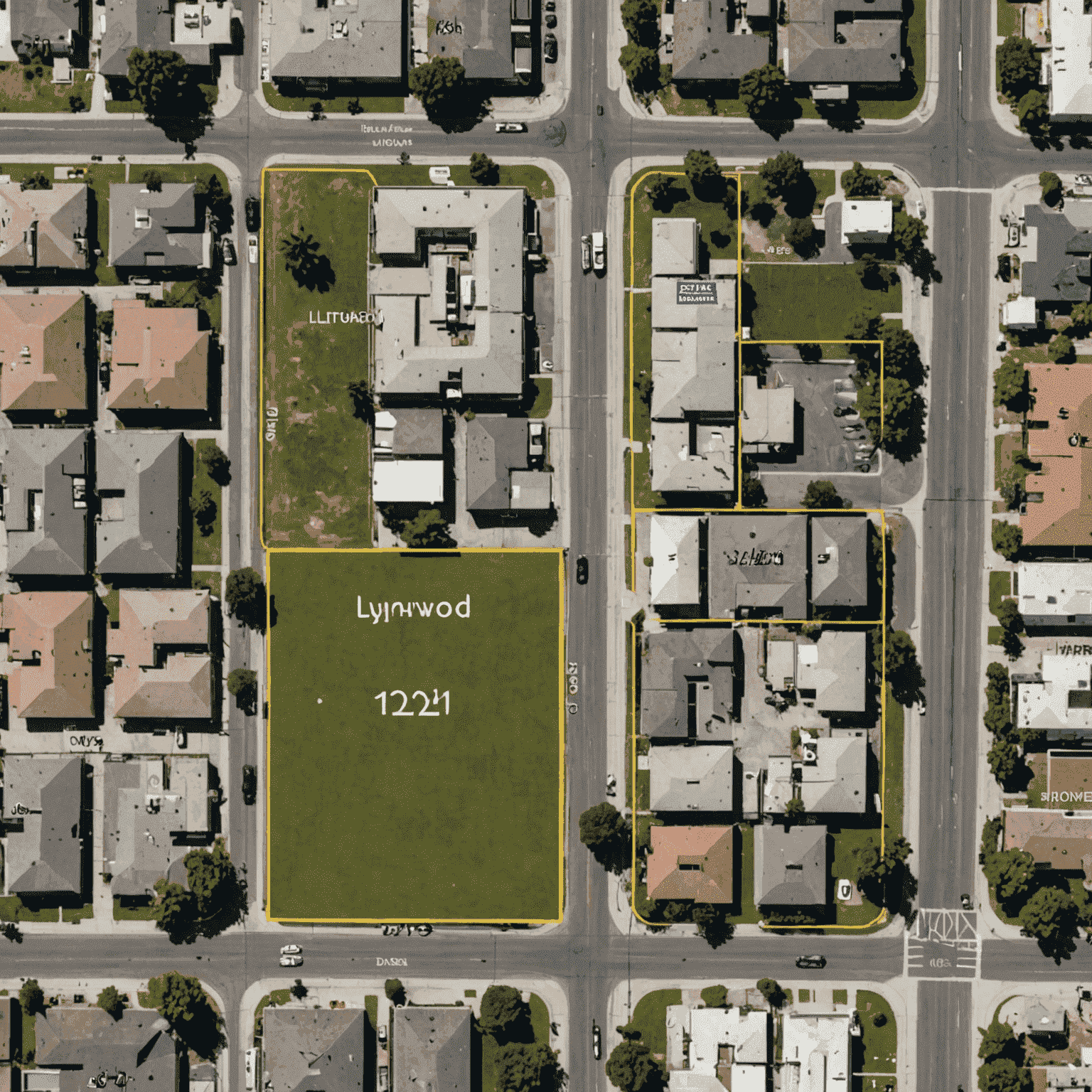 Map showing location of 12417 Harris Ave, Lynwood, CA 90262